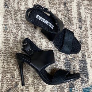 ACNE STUDIOS fur heel